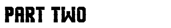 Part Two font preview